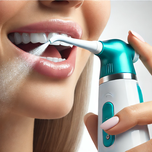 Portable high-pressure oral irrigator for teeth cleaning