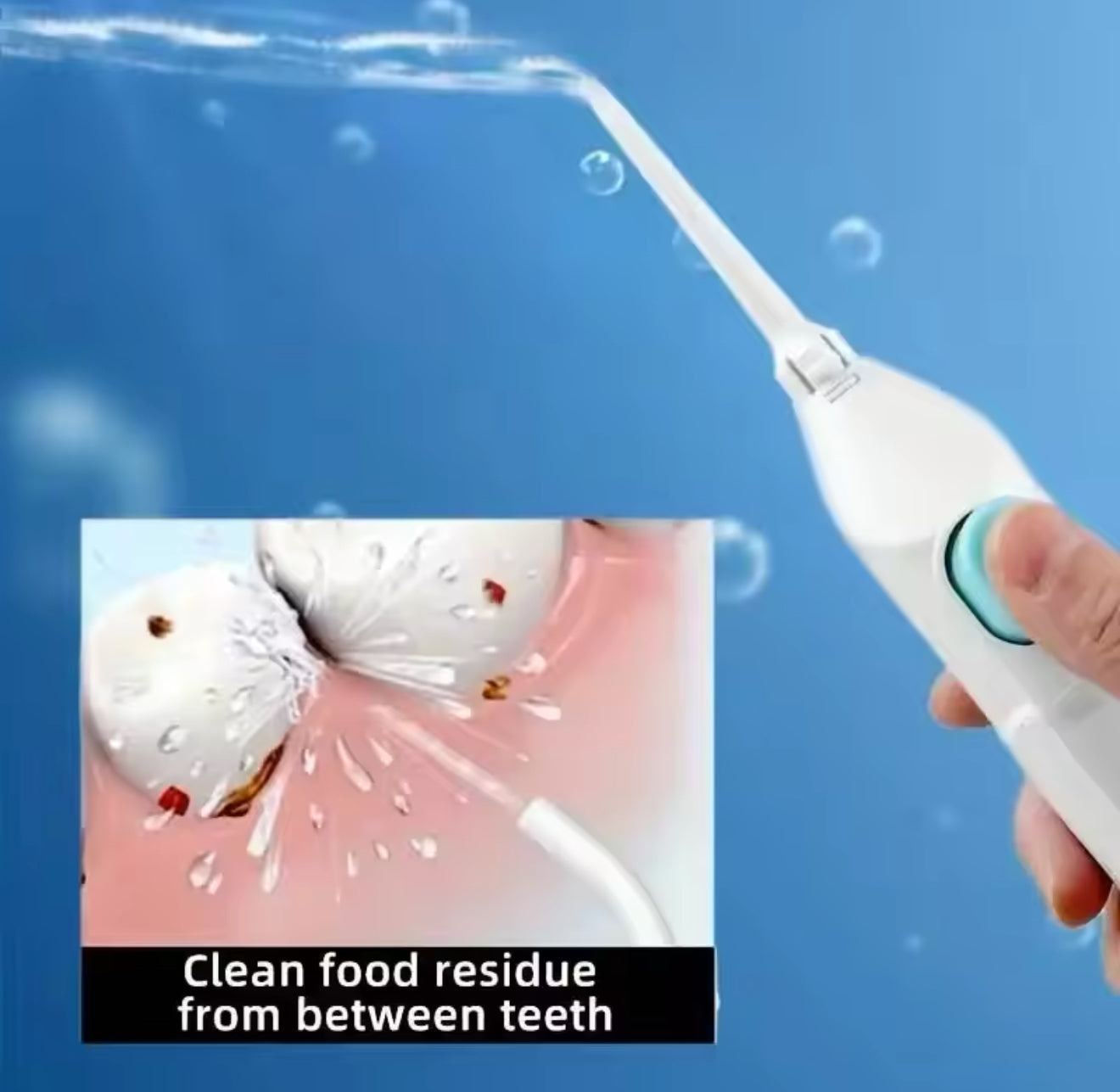 Portable high-pressure oral irrigator for teeth cleaning