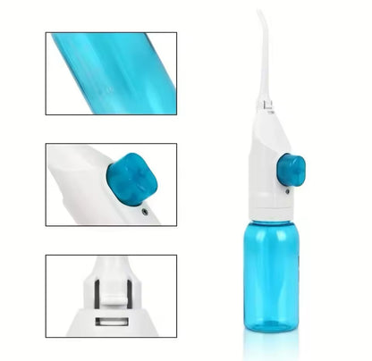 Portable high-pressure oral irrigator for teeth cleaning