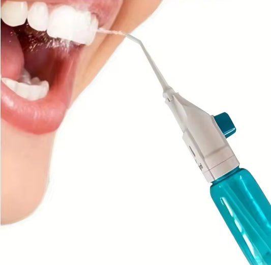 Portable high-pressure oral irrigator for teeth cleaning